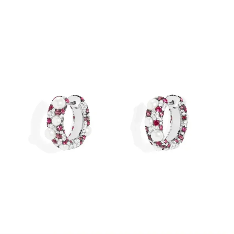LI KI 925 Silver New September 2023 Color Diamond Pearl Earrings Necklace Bracelet Ring For Women Luxury Designer Jewelry view 6