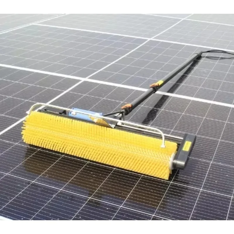 

Glass Solar Panel Water Spray Brush Cleaning Equipment With Waterfed Brush Telescopic Pole