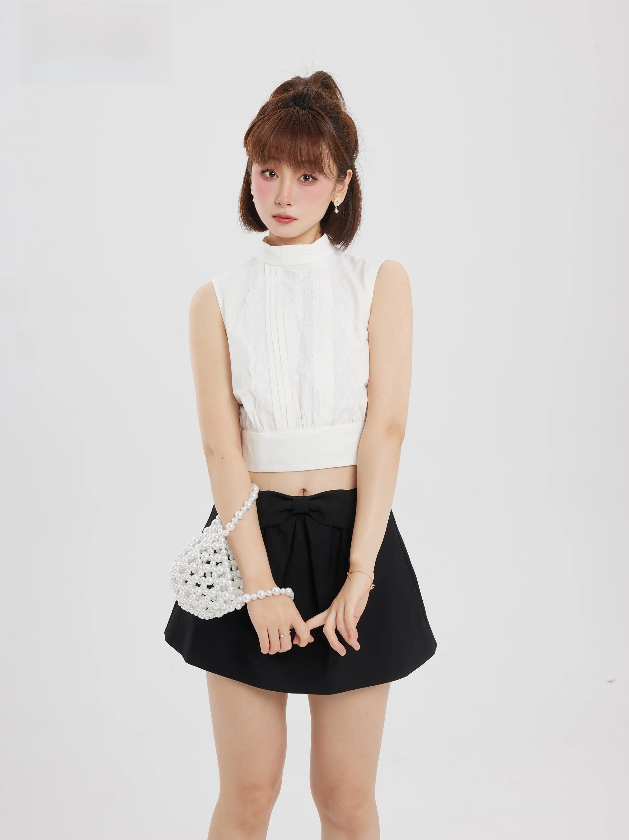 

Ele Lace Svel irt Women's Casual Sle ort Length Cotton 00% Outerwear Spring 2025 Faion Trend