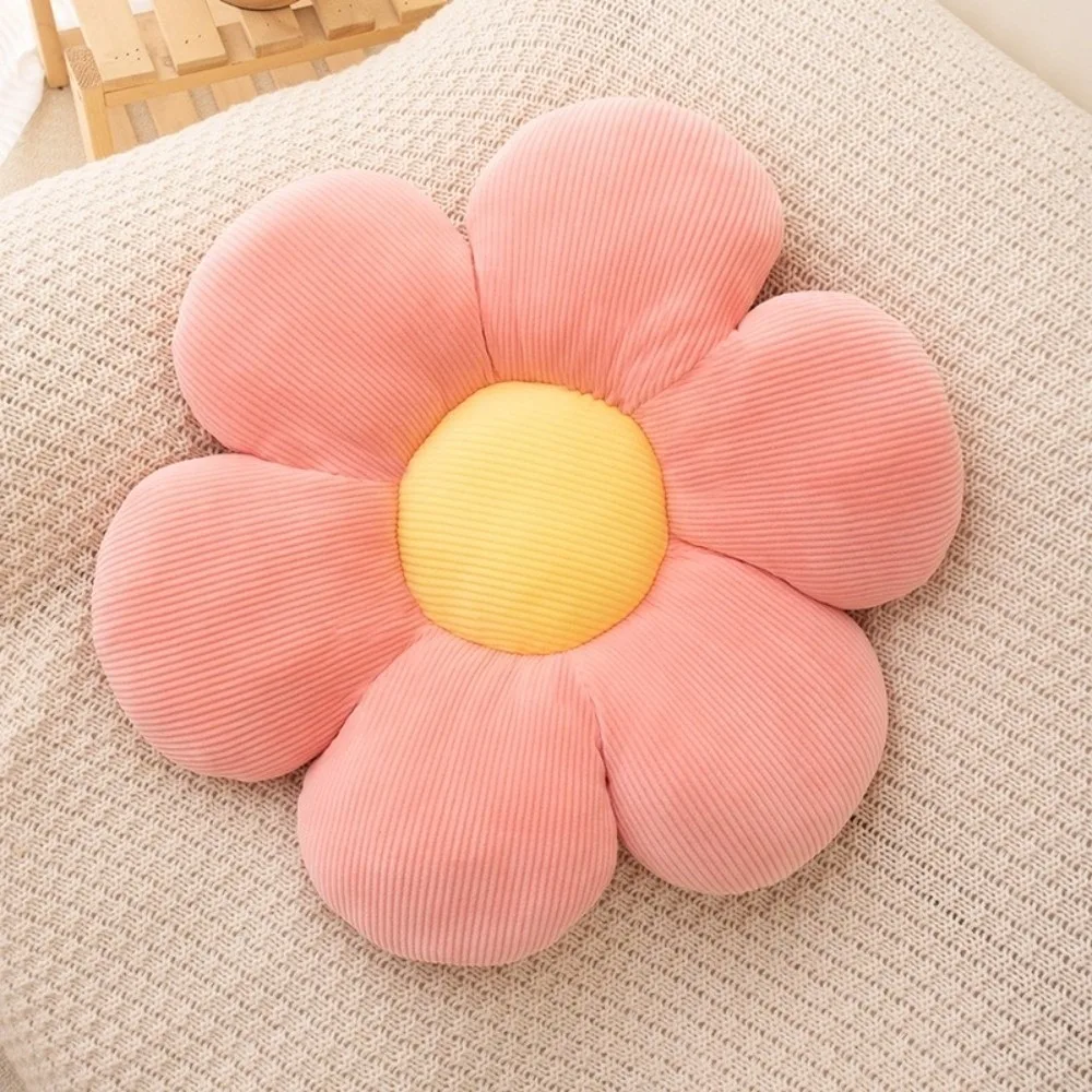 40cm Flower Cushion Colorful Petal Design Soft Daisy Seat Cushion Lifelike Flower Shape Multilayer Petal Texture Sofa Cushion