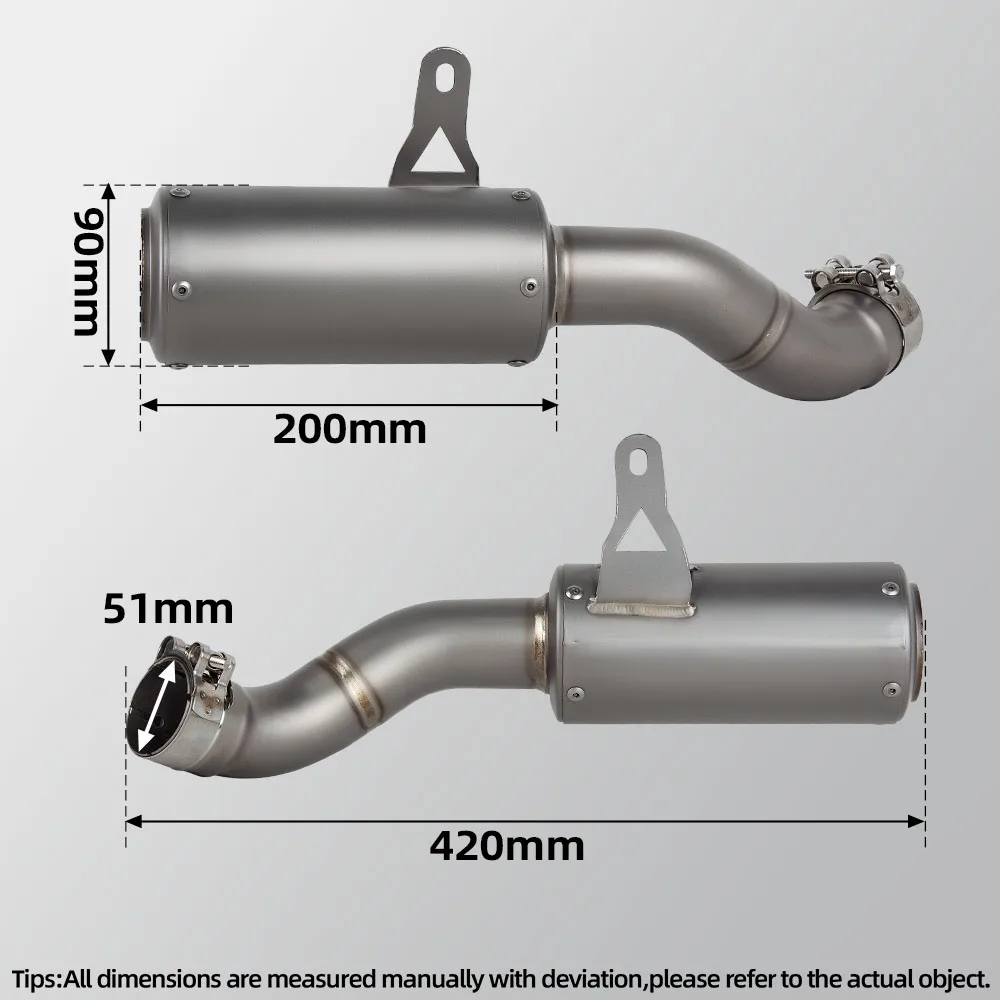 Slip-On Auspuffanlage für Kawasaki Z900 Z900SE Z900/SE 2017-2019 2025 2026 Motorrad Endrohr Verbindungsstück Schalldämpfer