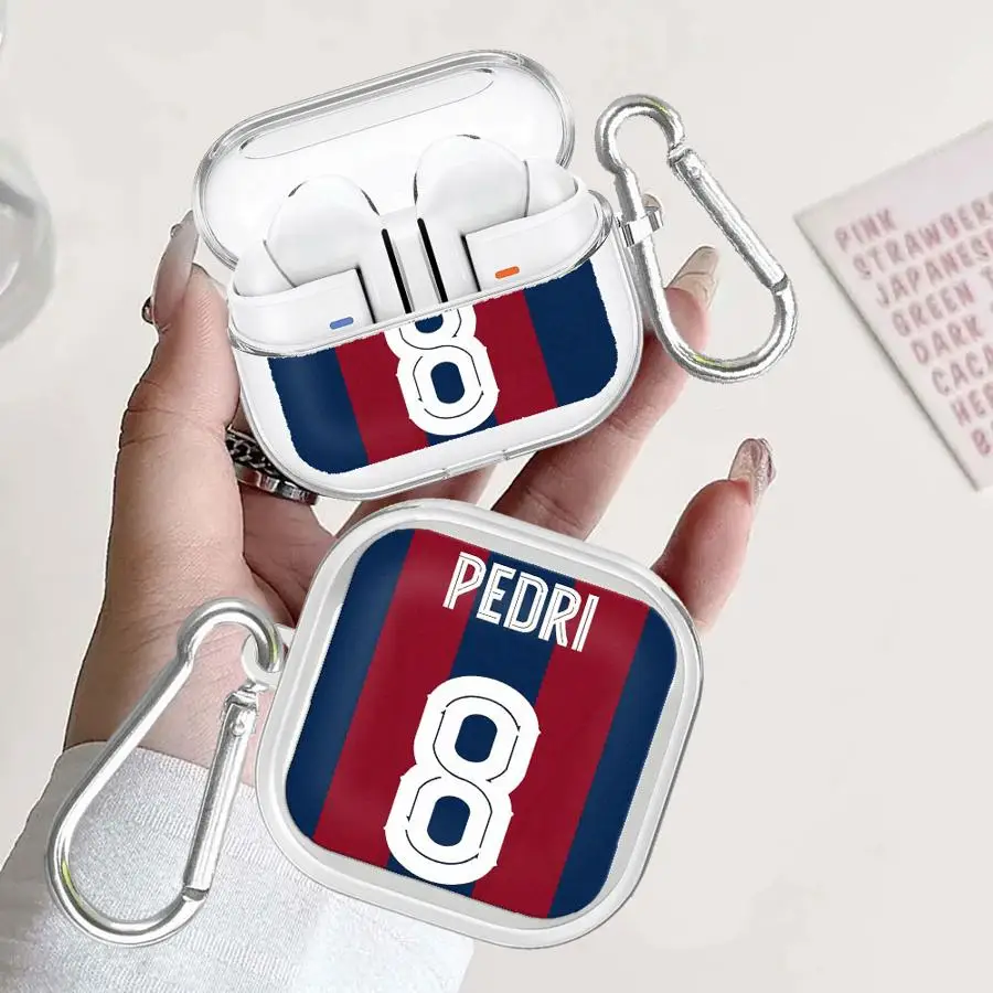 Case For Samsung Galaxy Buds 2Pro Live 3Pro 4Pro 3 FE 2 4 Pro Clear Earphone Cases Cover With Hook Number 8 19