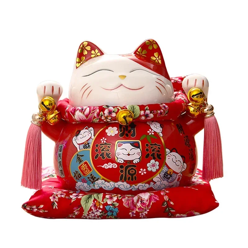 Lucky cat large ornaments piggy bank store opening ornaments creative gifts home accessories ceramic decoration craft gifts