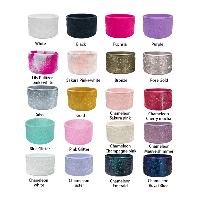1pc Suitable for 30 Oz/40 Oz Floral Patterned Non-Slip Silicone Boot Portable Durable Perfect Cup Accessory Cup Bottom Sleeve
