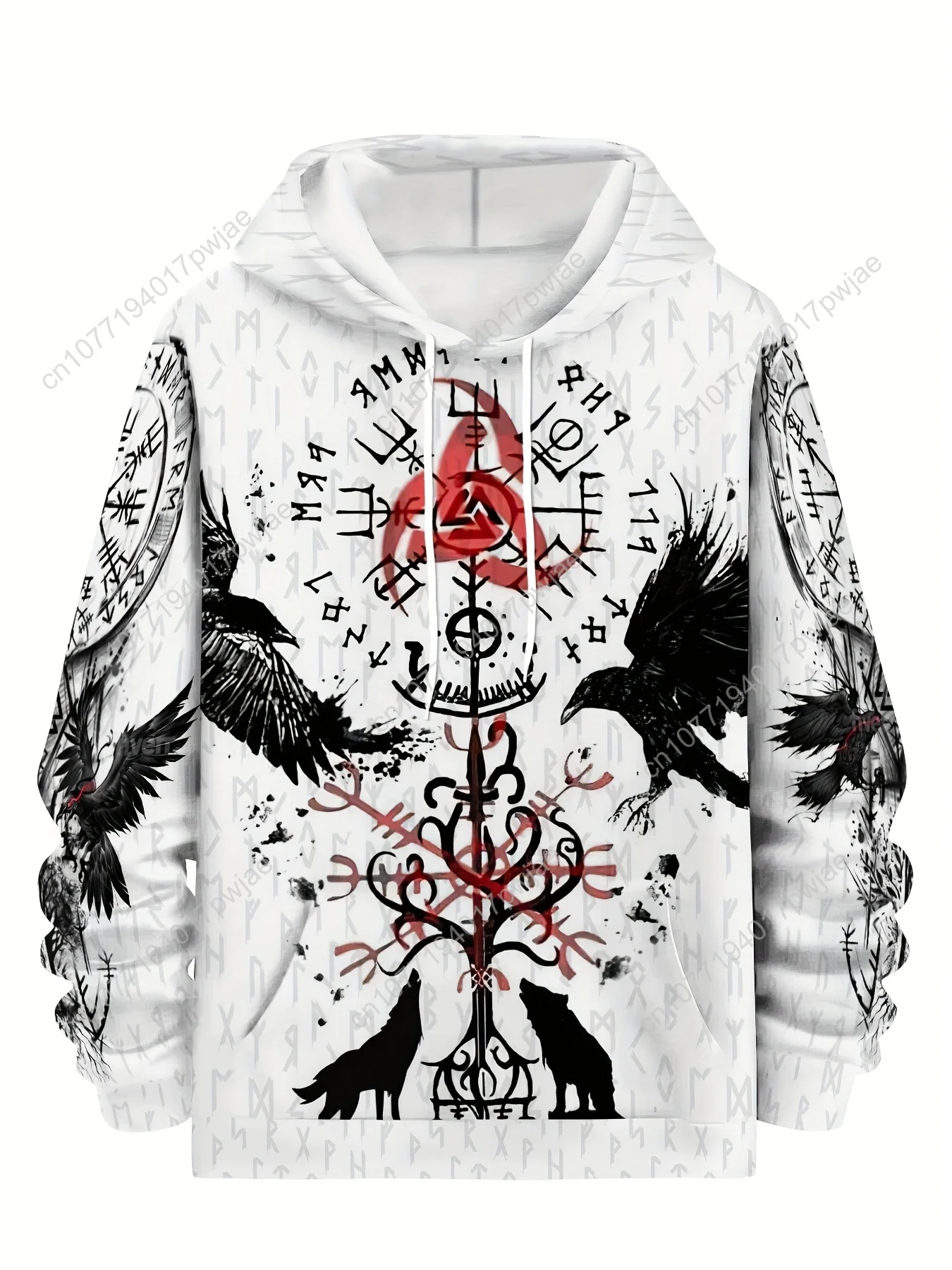 Sudadera deportiva para hombre con estampado gráfico 3D: sudadera con capucha de poliéster con mangas largas, cordón, tela ligera elástica para