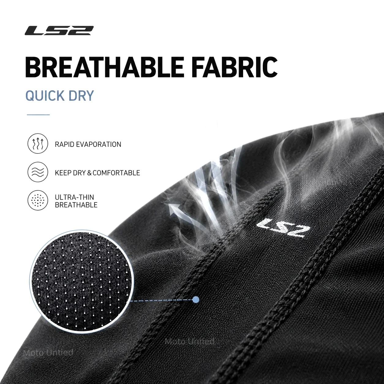 Men Women LS2 Full Face Riding Mask Quick Dry Thin Cooling Balaclava UV Sun Protection Motorcycle Helmet Liner