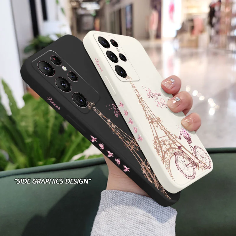 Etui na telefon Garden Tower do Samsung Galaxy S25FE S24 S23 S22 S21 S20 Ultra Plus FE S10 Note 20 ultra 10 Plus Cover — zdjęcie 4