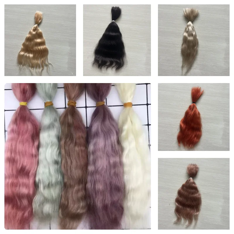 

Высококачественный мохер для кукол Реборн, светло-золотистый, 14 цветов, для ручной прорезьки волос, для кукол Реборн и БЖД, аксессуары для волос.