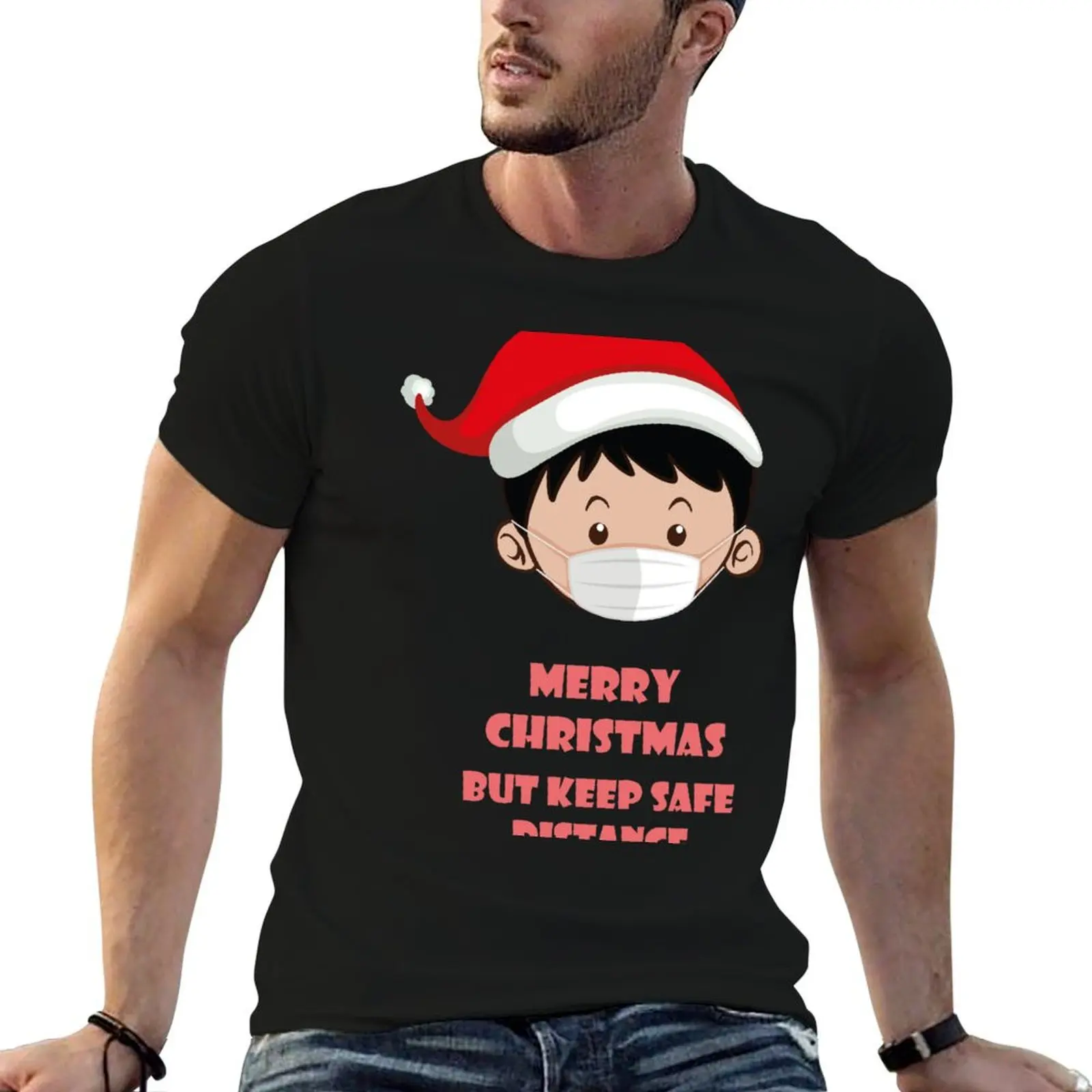 funny Christmas keep your distance shirt T-Shirt funny t shirts dark humor t shirt custom print T-Shirt