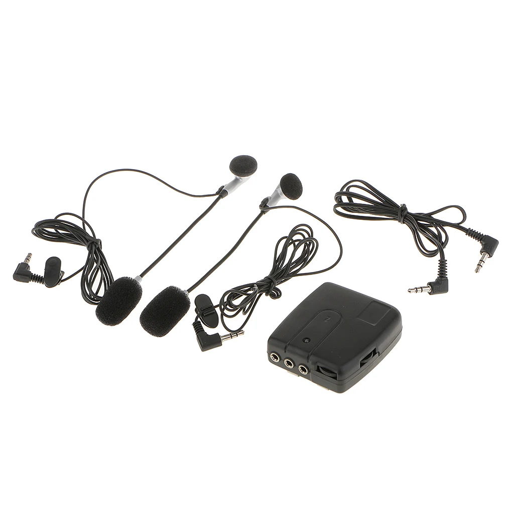 Helmet to Helmet Intercom Bluetooth Capable Motorcycle Intercom Dual Headset Audio Accessory Clear Sound for Outdoor Riding