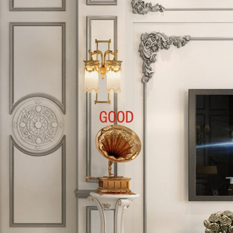 for  China Exquisite Copper Lantern Mounted Light with Mirror Luxurious Wall