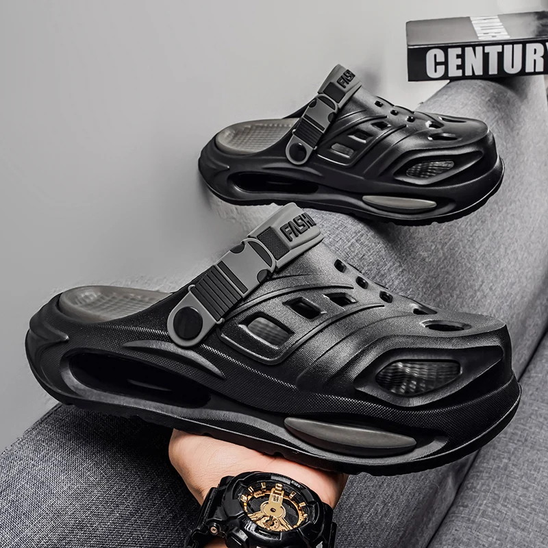 Men Slippers Outdoor Leisure Indoor Bath Non-slip Sandals Flip Flops Casual Beach EVA Slides Luxury Light Home Unisex Platform image 4