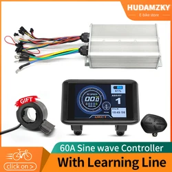 Ebike Controller 48V 52V 60V 72V 60A  Sine Wave Controller Compatible 3000W HUB Motor with Color LCD Display and Thumb Throttle