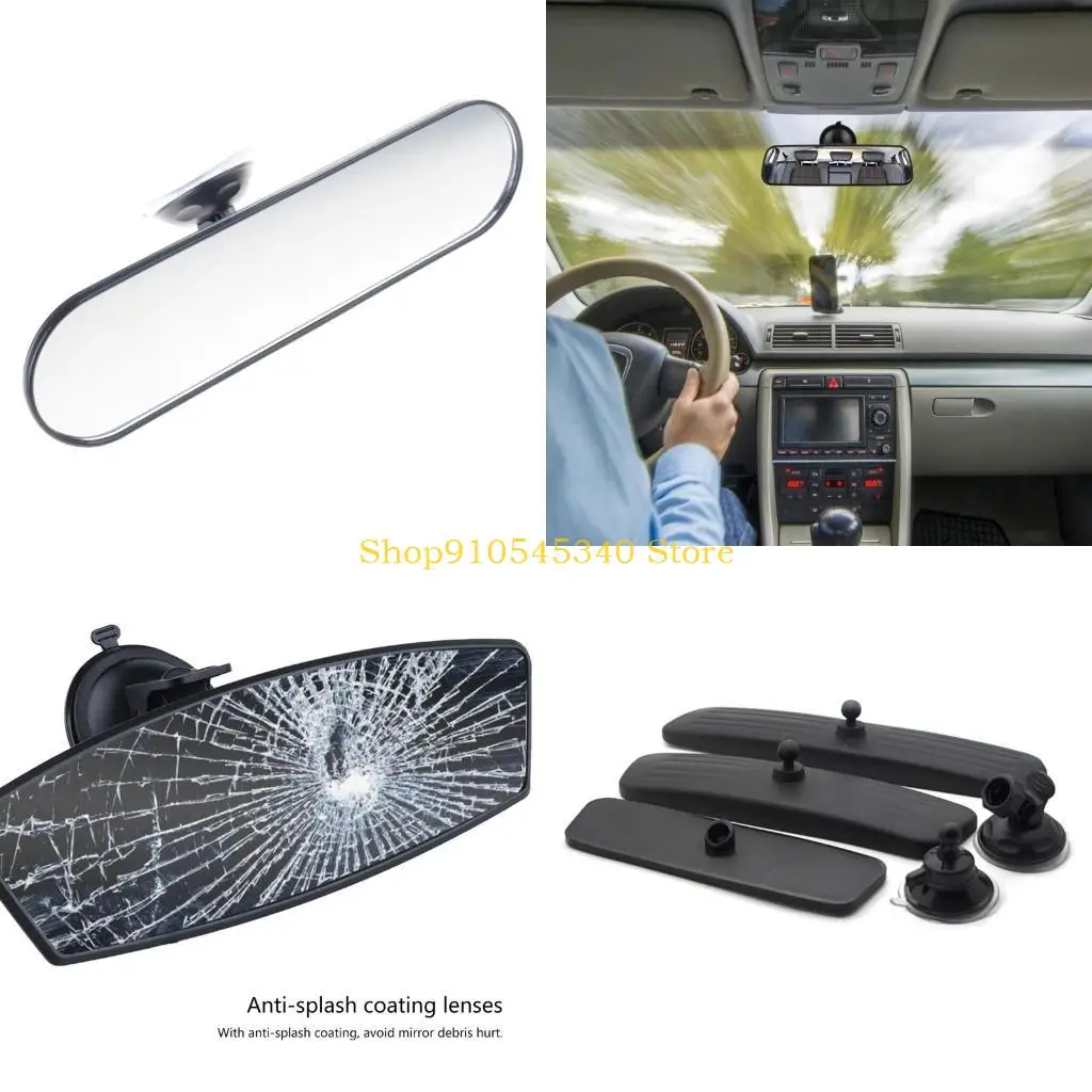 

U2JA Rear View Mirror Interior Adjustable Rearview Mirror Windshield Mount Mirror