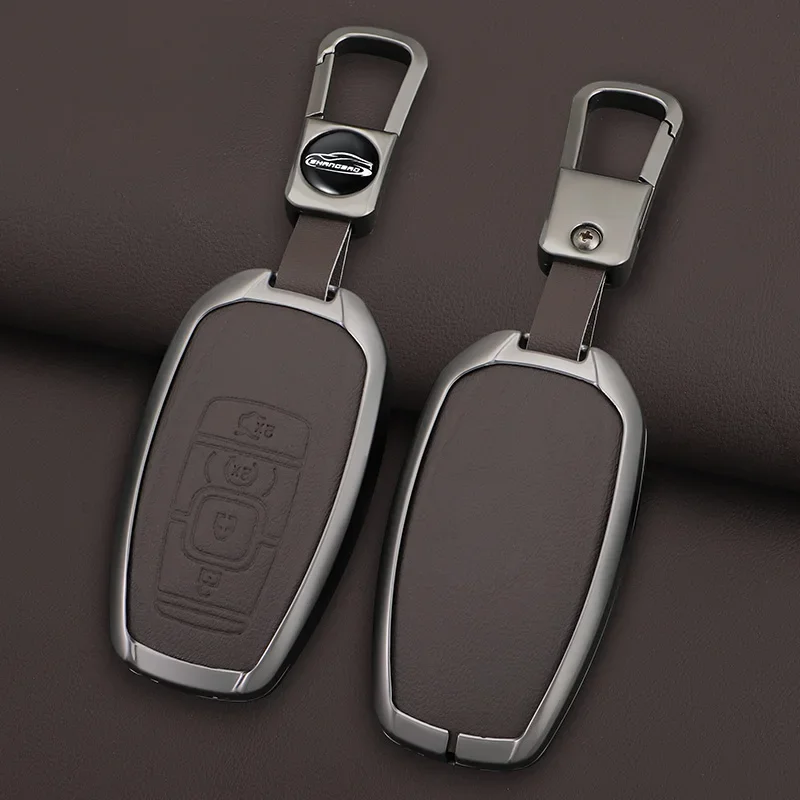 Zinc Alloy Leather Car Key Case Cover For Lincoln Continental Navigator Z MKZ MKC MKX Nautilus Aviator Corsair 2017 2018 2019