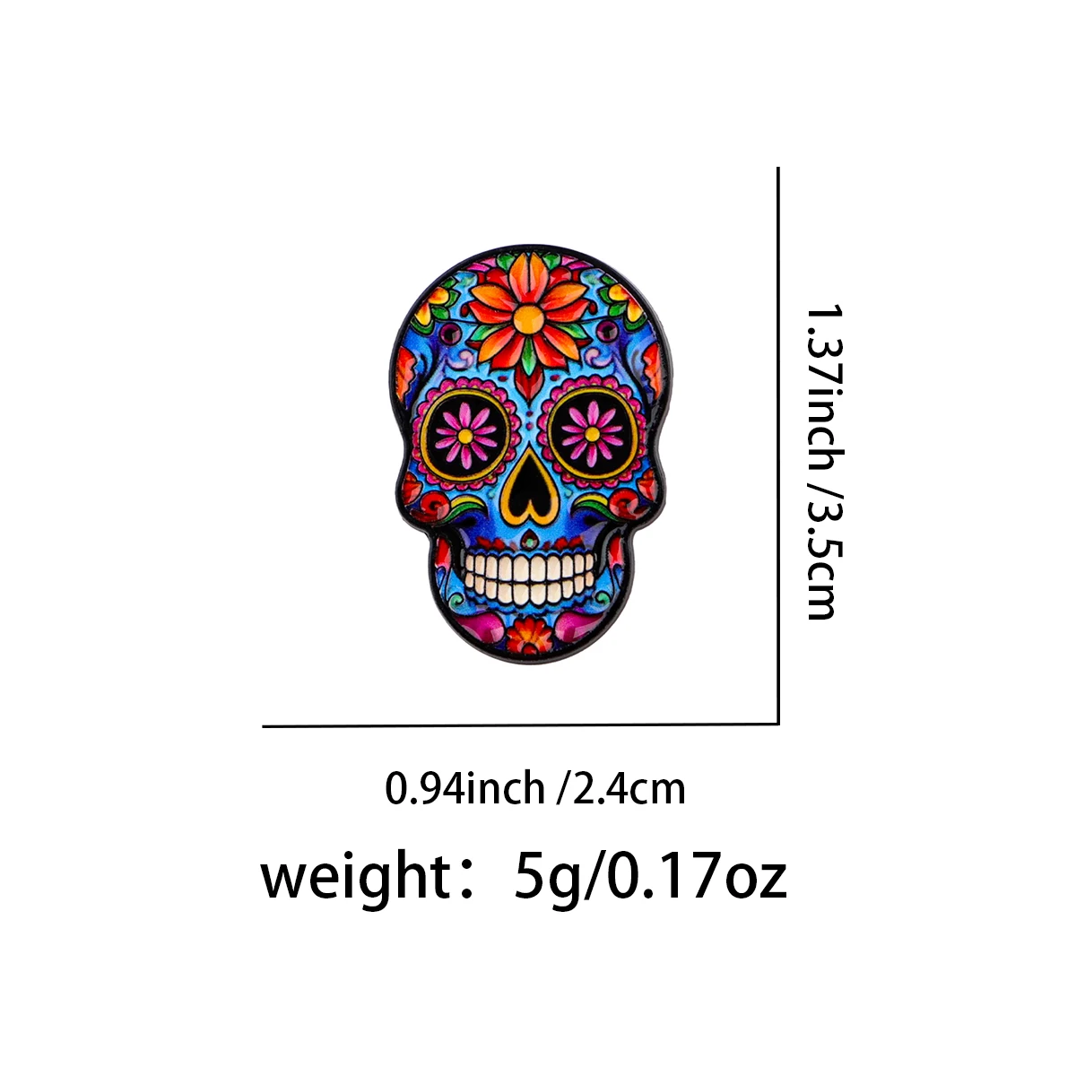 Cartoon Alien UFO Enamel Brooch, Flower Halloween Skull Design Badge, Perfect Gift For Her, Fashion Clothing Jewelry Accessories