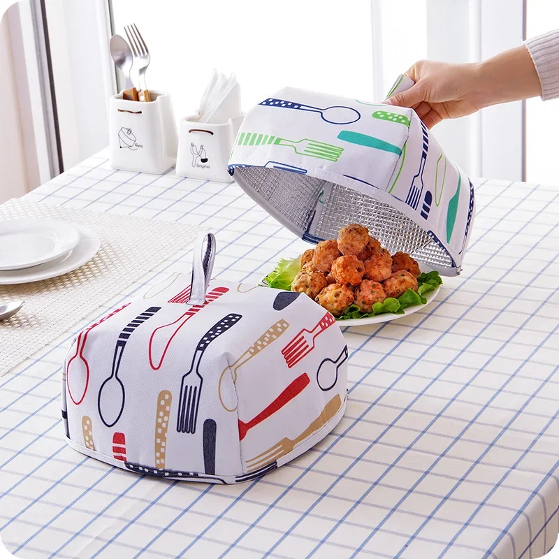 

Dining Table Food Cover Dust Keeping Warm Cooking Tools Anti Fly Mosquito Hygiene Lid Folding Insulated Kitchen Accessories