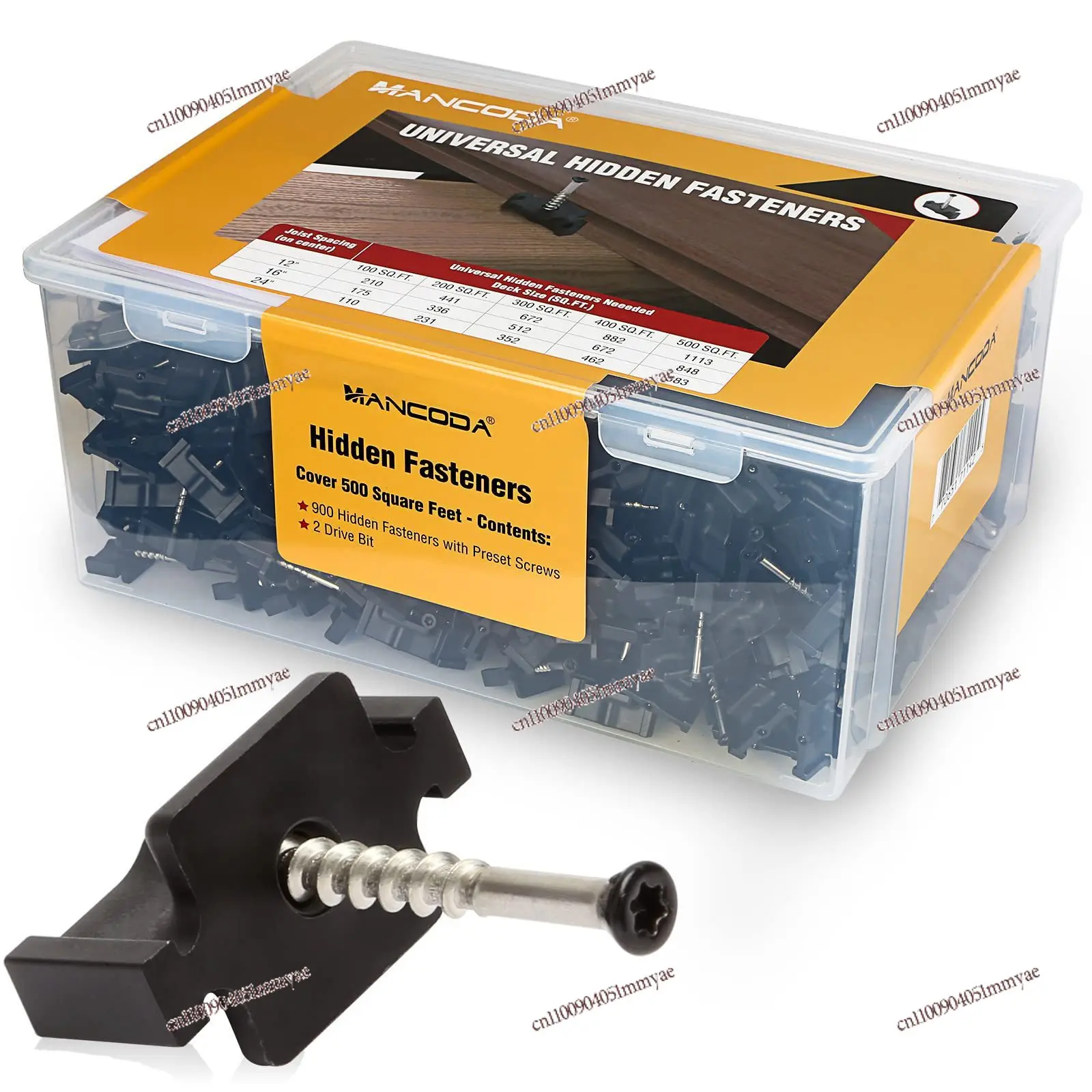 

Concealed Fasteners for Composite Patio Panels, 900PCS Composite Patio Panel Clamps and With Screws