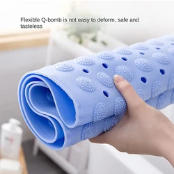 1Pc Home Bathroom Anti-slip Mat PVC With Suction Cup Floor Mat Hotel Toilet Massage Foot Mat