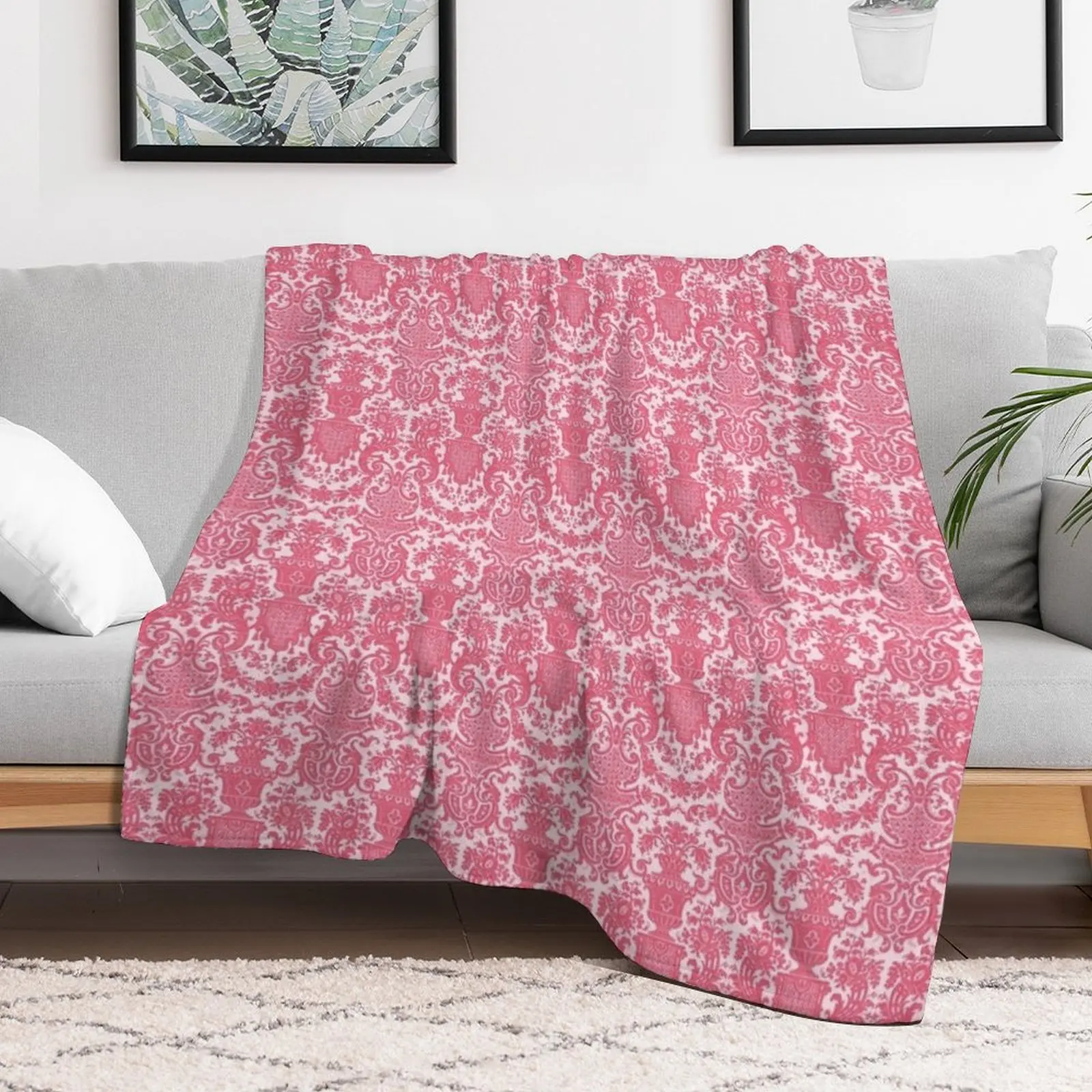 

Hot Pink Chintz Throw Blanket blankets ands Blankets For Baby Luxury Blankets