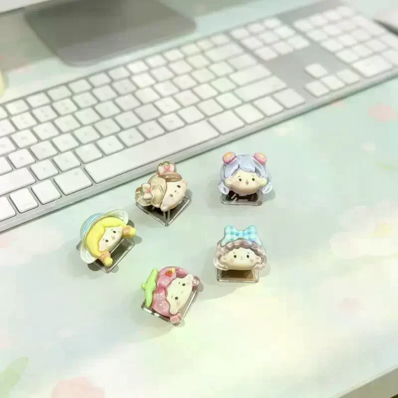 Girl’s DIY Keycap Toy For Mechanical Keyboards—a Unique Stress-relief And Emotional Release Tool 10Pcs