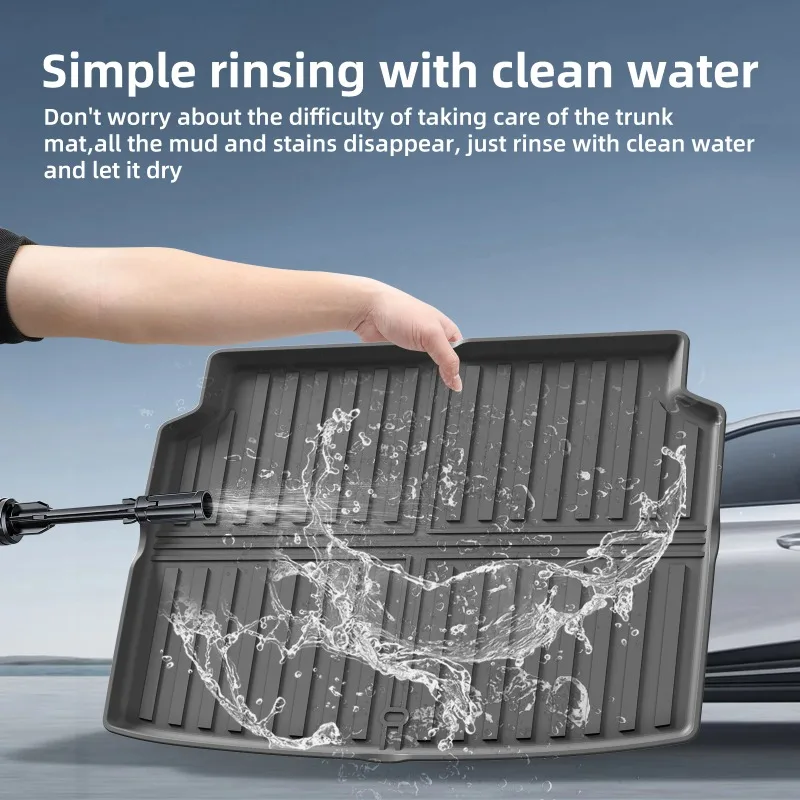 

Подходит для Peugeot 308 2022-2024 TPE 3D Коврики Полный комплект с подкладкой в багажник Водонепроницаемая всепогодная подкладка в багажник LHD Черный