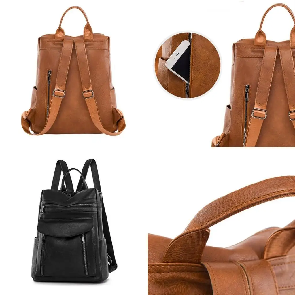 

X90D Мягкий рюкзак из искусственной кожи Кошелек Сумка Легкий дорожный рюкзак для работы в колледже