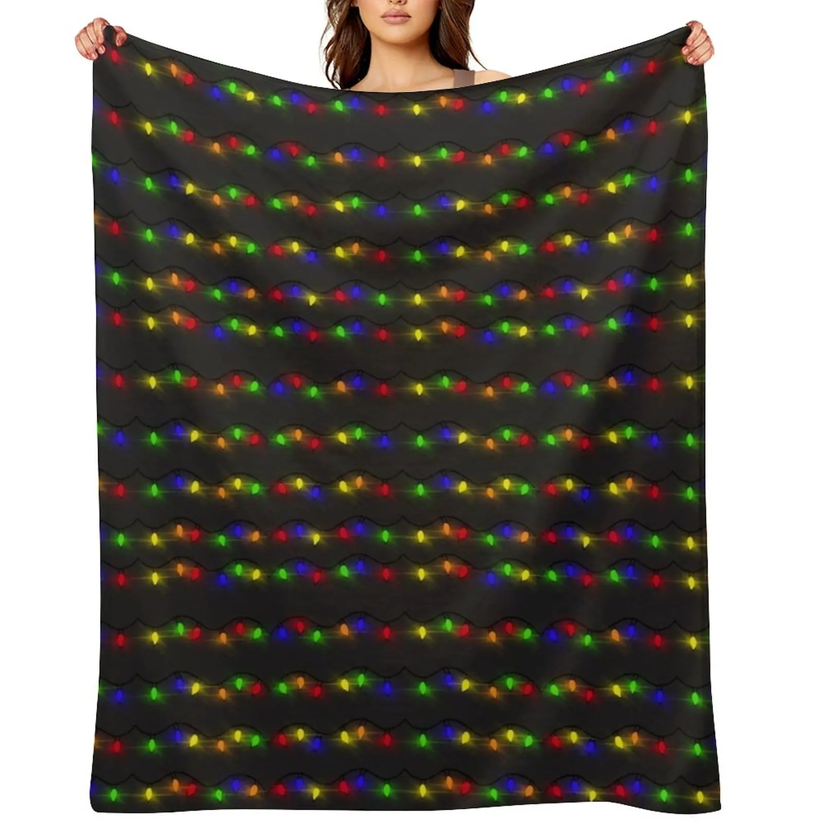 

Twinkling Christmas Lights Throw Blanket Luxury Throw Blankets For Bed Soft Plaid Cute Blankets