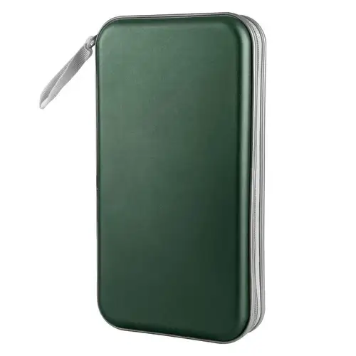 Media Storage Box 80 Capacity CD Case Holder Hard Plastic Storage DVD Case Zipper Portable CD Case Wallet CD/DVD Album - Image 9