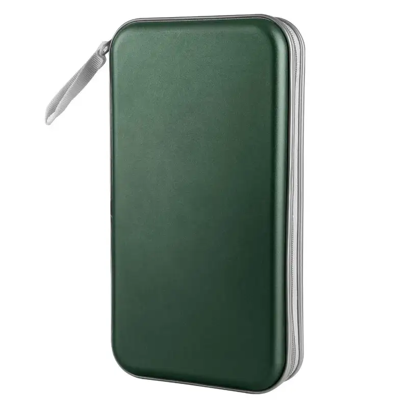 Media Storage Box 80 Capacity CD Case Holder Hard Plastic Storage DVD Case Zipper Portable CD Case Wallet CD/DVD Album - Image 9