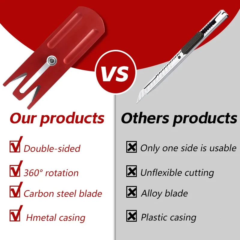 Multifunctional Film Cutting Knife Wrapping Paper Cutter With Packaging Box Safety Paper Cutting Tool For Window Tint Car Wrap