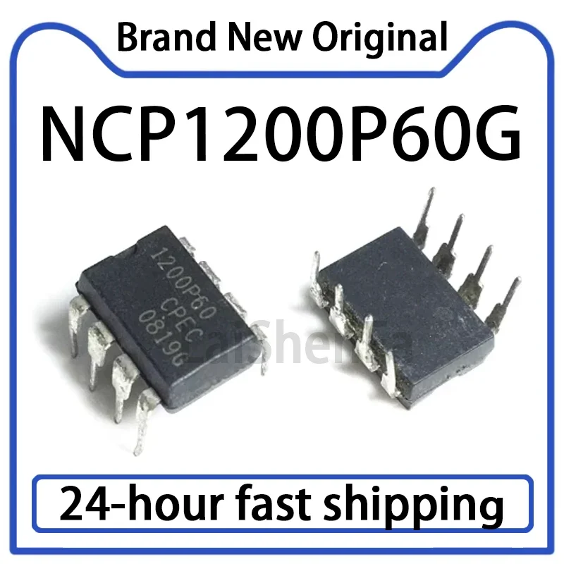 5PCS NCP1200P60G Direct Insertion DIP-8 AC-DC Controller and Voltage Regulator Stock
