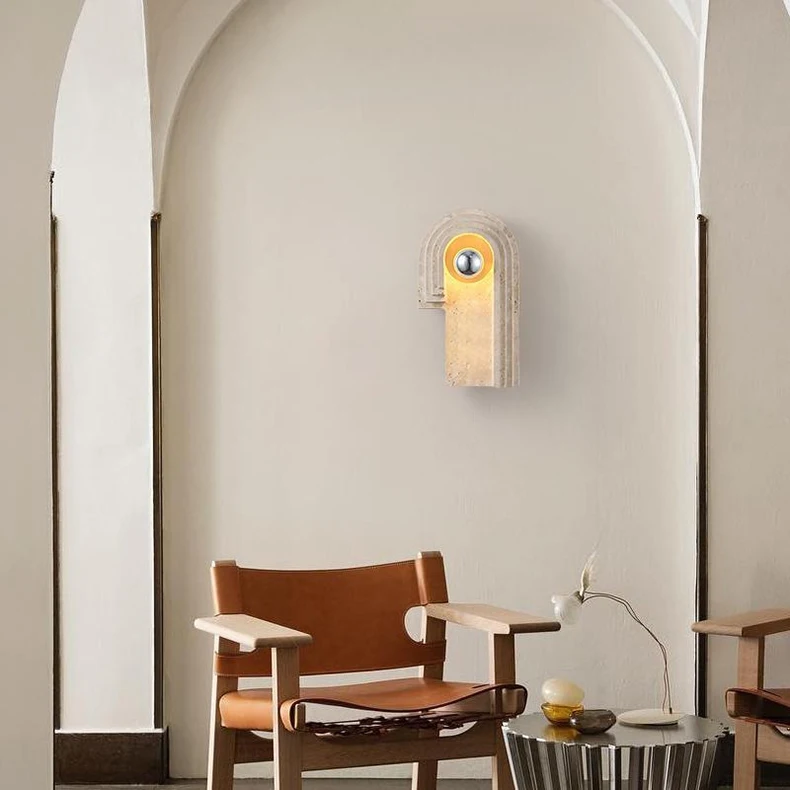 LED Wall Light E27 Bulb Real Stone Indoor