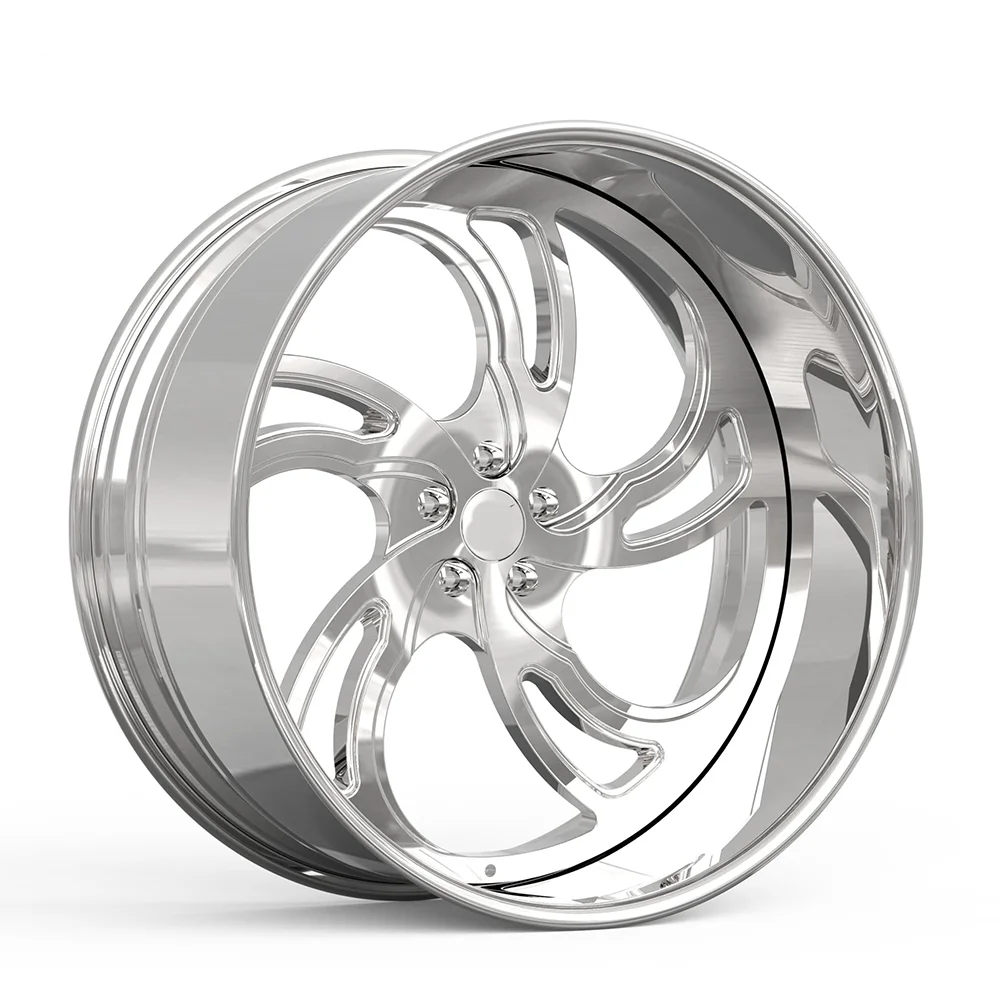 

HW New Forged Aluminium Alloy Wheels 2 Piece 17-20 Inch Chrome Polished Step Lip Deep Dish 5x114.3/120/100mm Fit 350Z G35 RX7