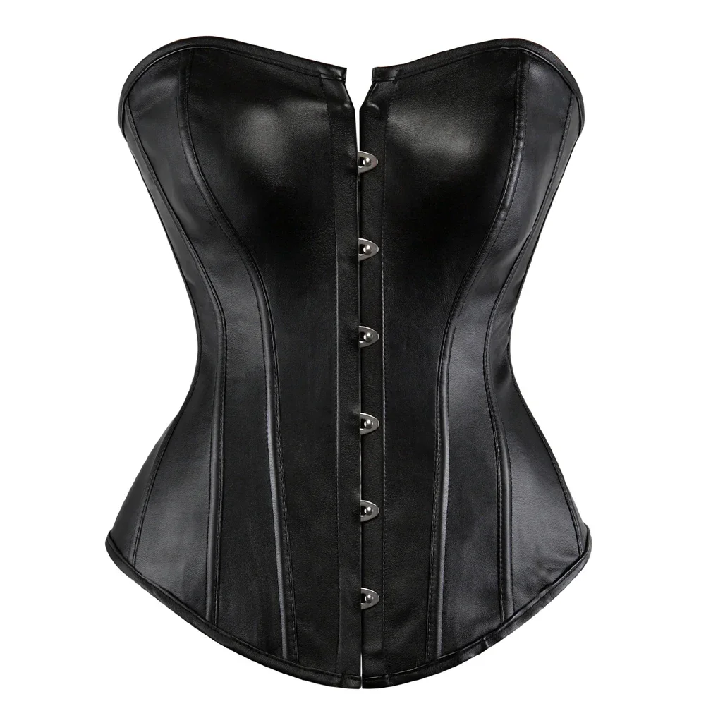 Women\'s Corset Steampunk Leather Corsets Gothic Bustier Lace Up Boned Corsett Carnival Party Costume Valentine Outfits Plus Size