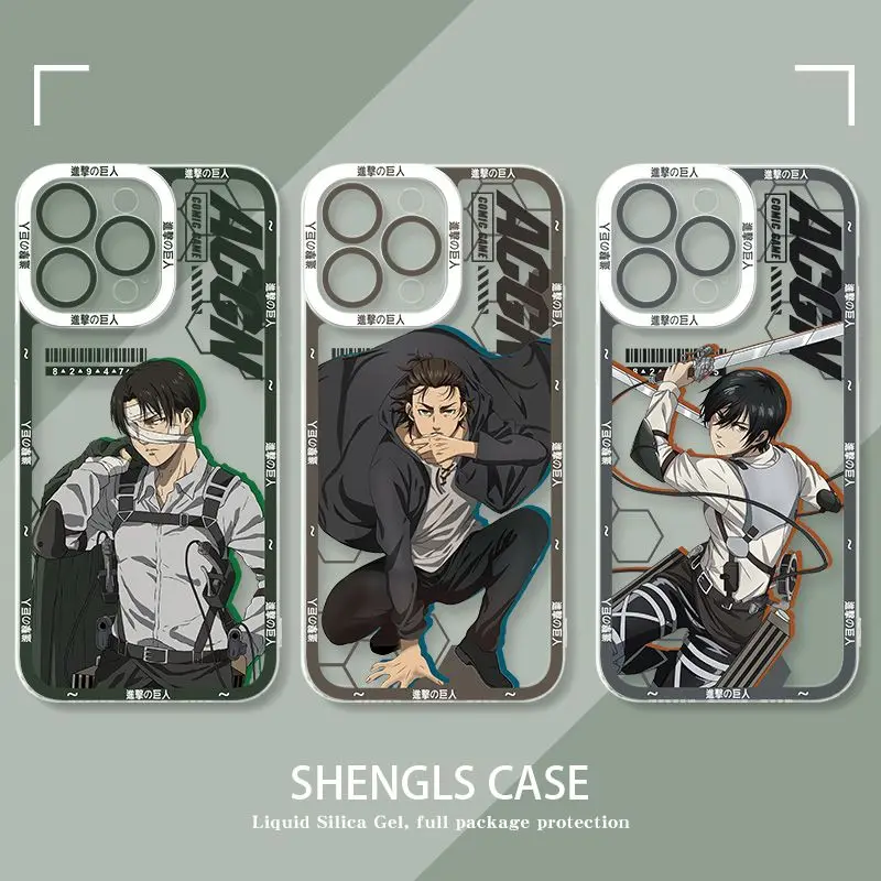 Anime Attack on Titan Phone Case For OPPO Reno 12F 12 7 11 11F 10 2F 4 8 8T 8Z 7Z 7 6Z 6 5 Pro Plus 4G 5G Clear Soft TPU Cover