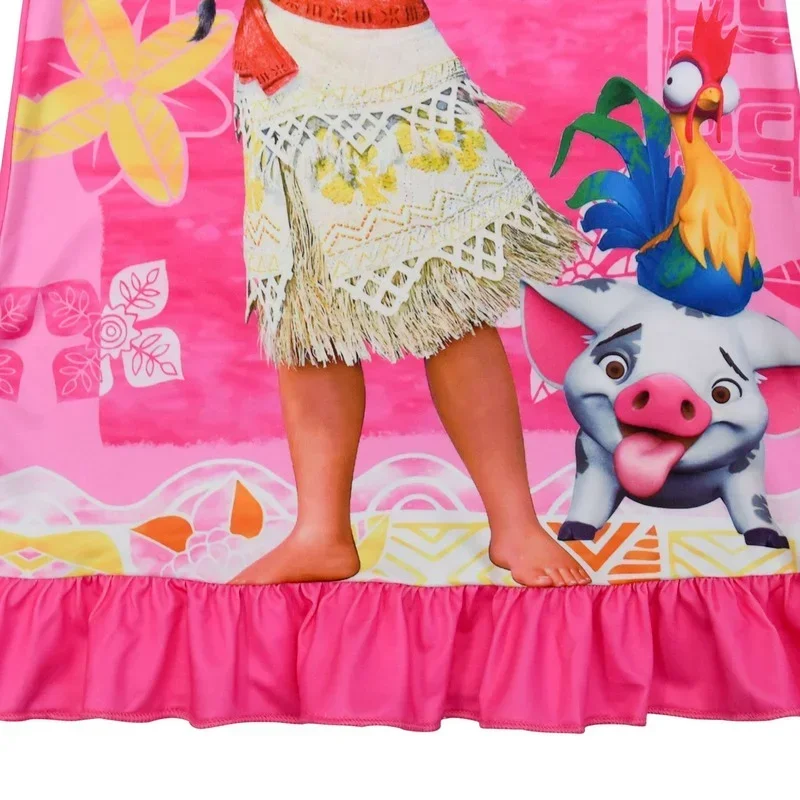 Summer Girl Dress Cartoon Moana for Girls Clothes Print Baby sleepwear Dress pajamas Spotted Pig Children Kids Vaiana Clothing