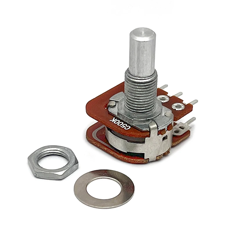 4Pcs Stacked Guitar Potentiometer C500K/A500K Double Balance Pot 6mm Rod Shaft Volume Tone Pot for Electric Guitar Bass