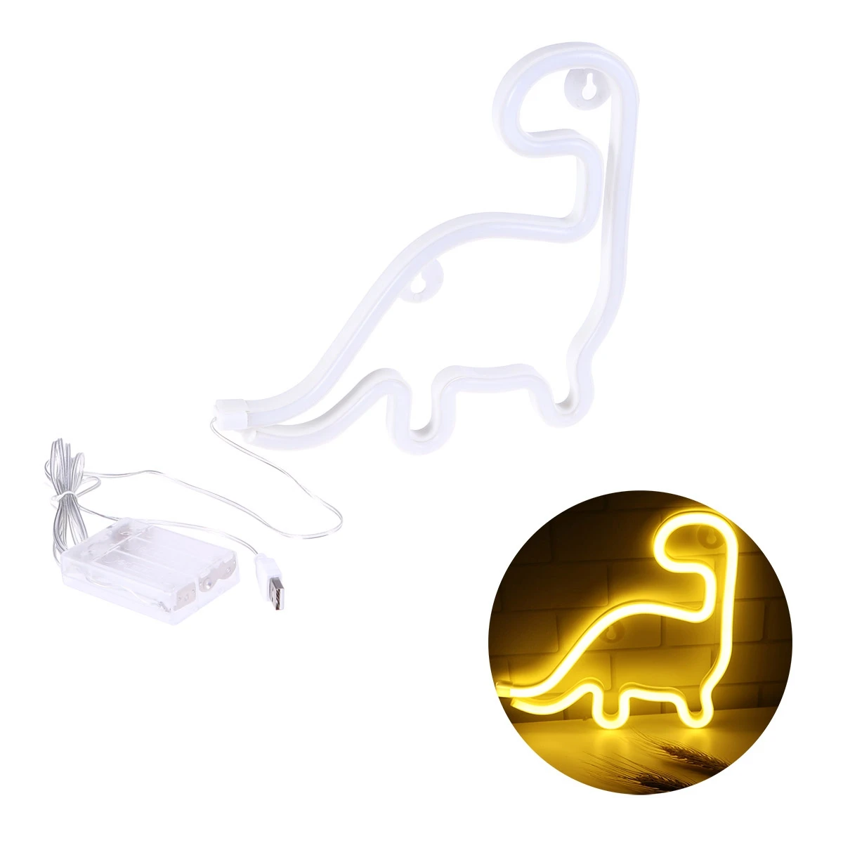 

Dinosaur Decorative Night Light USB Charge Table Lamp Warm LED Glow for Kids Bedroom Christmas Party HomeDecoration