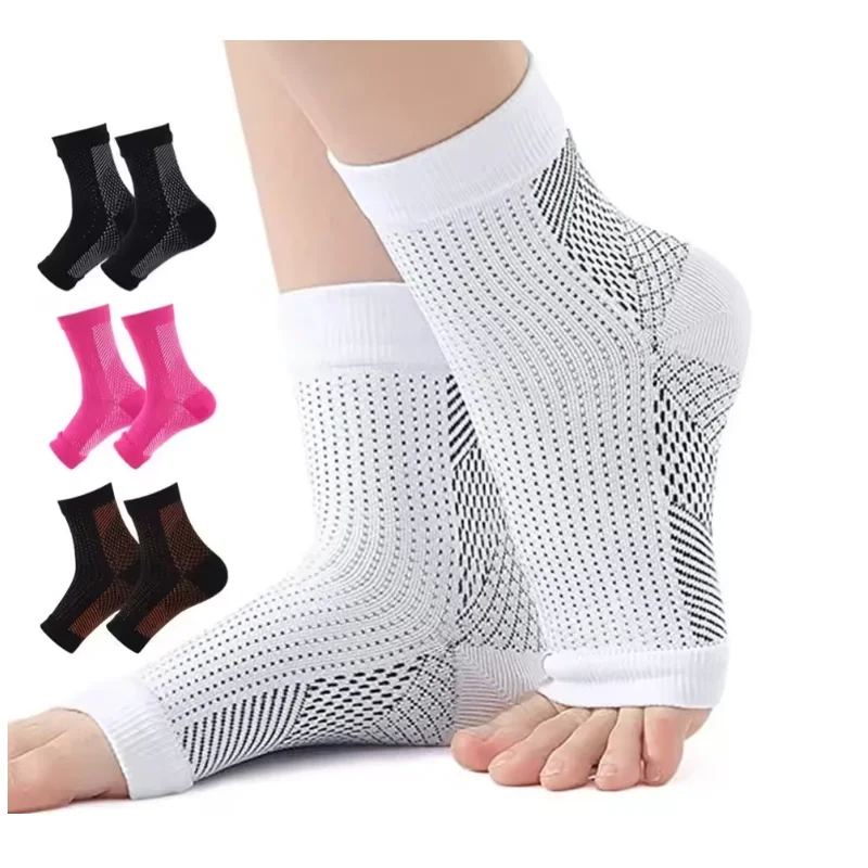 

2Pcs Neuropathy Socks Soothe Relief Compression Socks 20-30 mmHg Comprex Ankle Sleeves for Arch Support Achilles Tendonitis