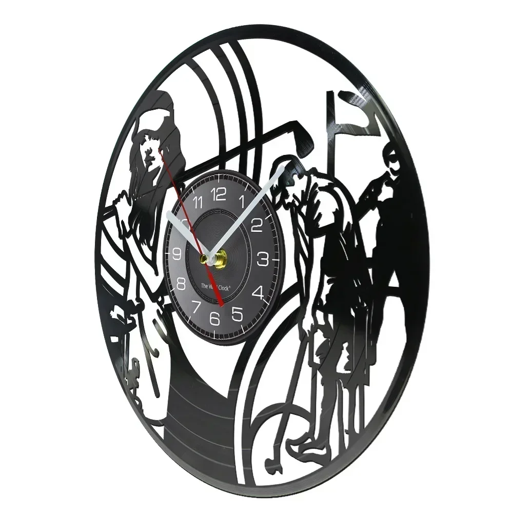 Golf Exclusive Vinyl Record Clock Golf Sports Club Wall Clock Made of Vinyl Record 3D Wall Watches Handmade Gift