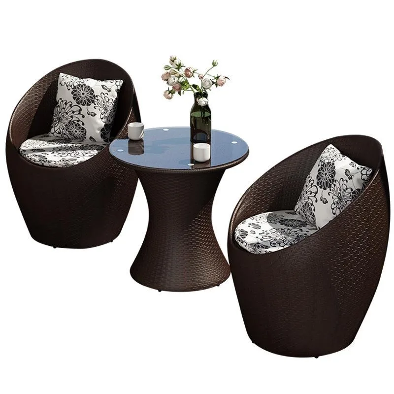 Outdoor courtyard casual coffee table combination Internet celebrity outdoor terrace