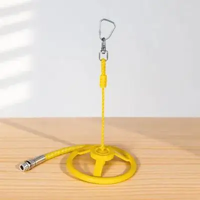 

Climbing Sports Steering Wheel Kids Gymnastics Rings ABS Material Indoor Gym Equipment Plastic Fitness Ring Toy Swing