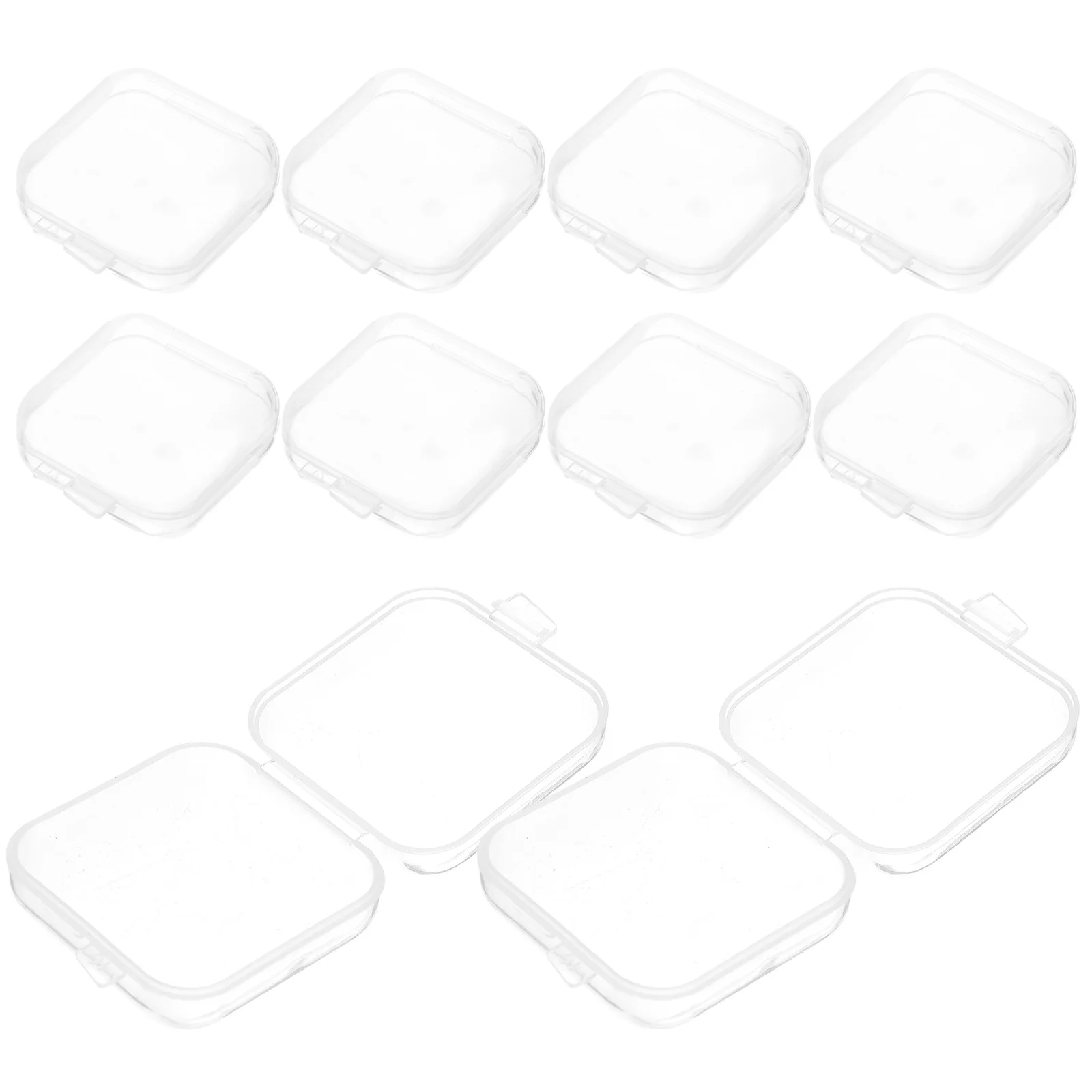 

80pcs Jewelry Storage Box Clear Mini Organizer Plastic Container For Earrings Rings Beads Ear Backs Holder Case