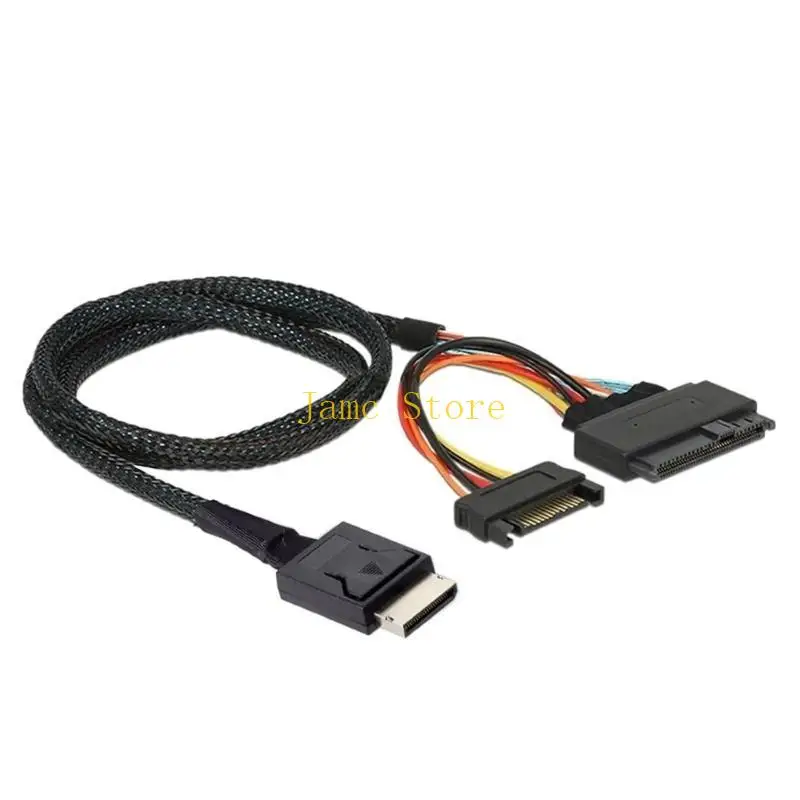 LX0B SFF-8611 Oculink-Stecker auf SFF-8639-Buchse, Hochgeschwindigkeitskabel, NVME-PCIe-Kabel