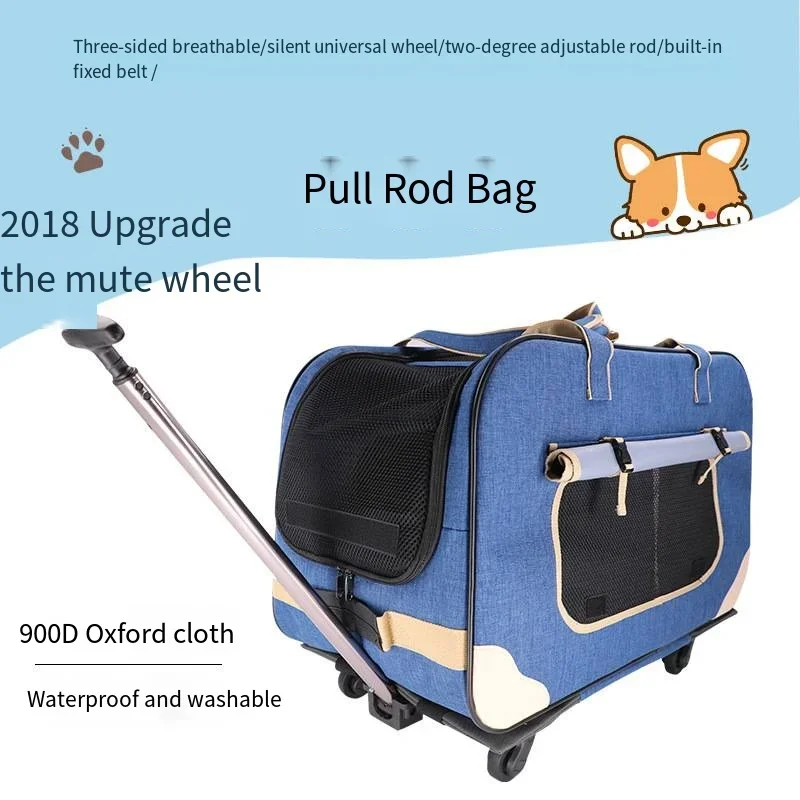 

Pet Bag Trolley Case Dogs Going Out Pull Cars Easy Folding Dismantling Multi Pet Cat Walking Bend Bag Multi functional Backpack