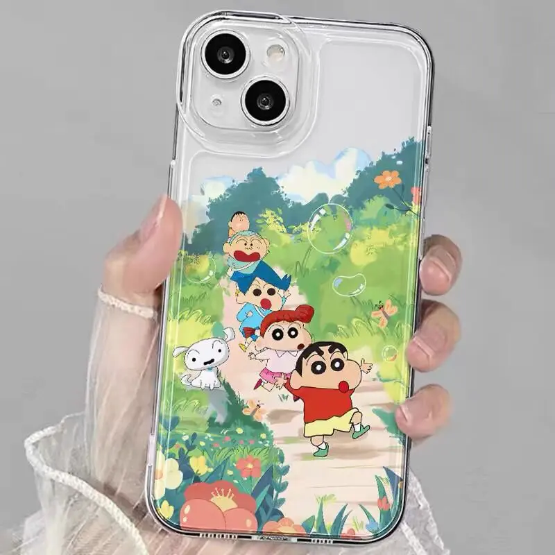 Phone Case For Samsung A02 A03S A04S A05 A20 A11 A12 A22 A24 A25 A34 A33 A42 A51 A50 A30 Cover Crayons Shin-chans Clear Soft