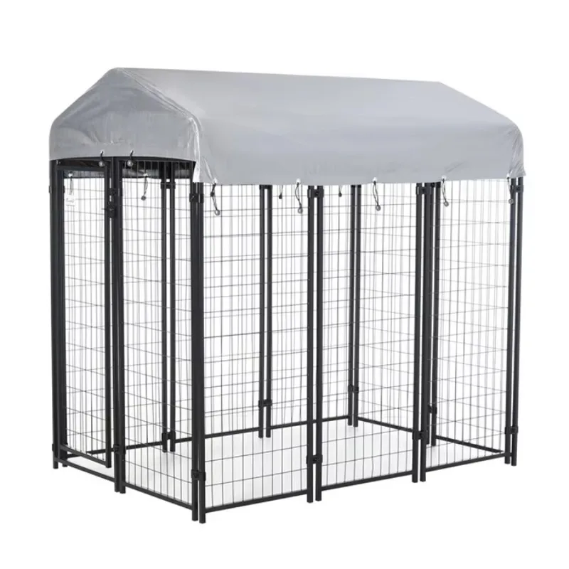

4ftx6ftx6ft Outdoor Dog Kennel Heavy Duty Dog Cage Pet House Galvanized Steel Fence Dog Playpen Puppy Exercise Pen Chicken Coop