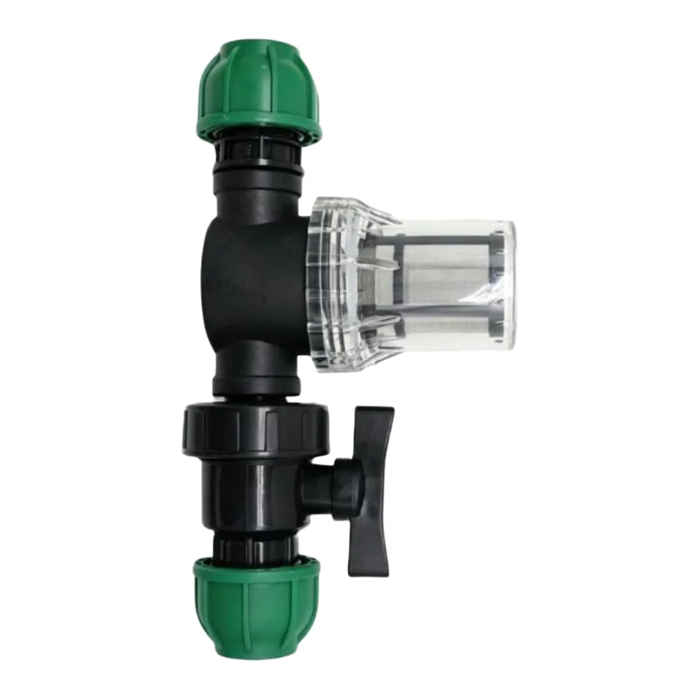 20/25/32mm Water Tube Quick Connector With Filter Garden Watering Adapter Water Tube Joint Farm Greenhouse Plant Watering Setup