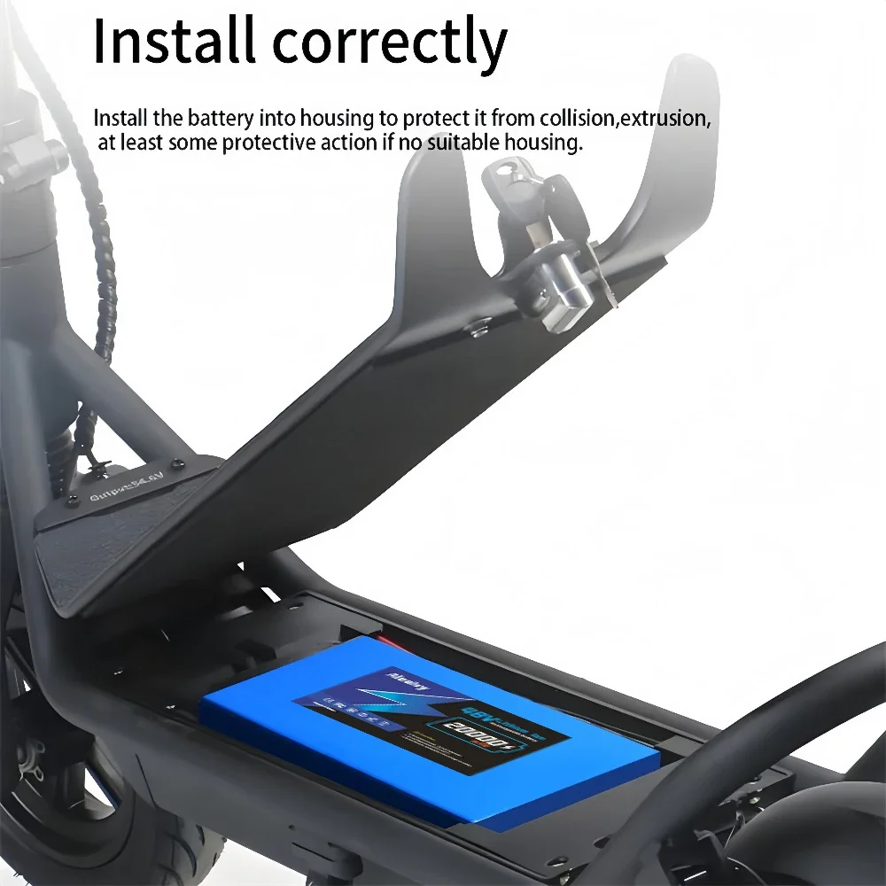 Langstrecken-Lithium-Ionen-Akku 48V 20Ah 16Ah 10Ah - Aleaviy PVC 18650 Lithium-Akku-Pack mit Ladegerät und 30A BMS für Fahrrad/Scooter – Detail 9
